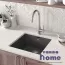 Кухонная мойка из кварцгранита Lemark Sinara 440-U 9910071, серый шёлк