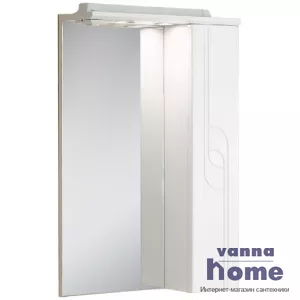 Зеркальный шкаф Акватон Панда 50 R с LED подсветкой, белый