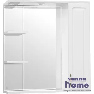 Зеркальный шкаф Style Line Олеандр-2 75/С Люкс с подсветкой, белый
