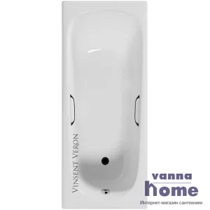 Ванна чугунная Vinsent Veron Concept 140x70 с отверстиями для ручек