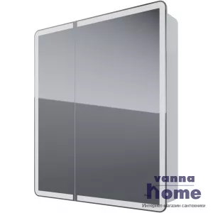 Зеркальный шкаф Dreja Point 70 с LED подсветкой, белый