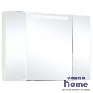 Зеркальный шкаф Акватон Мадрид 100 с LED подсветкой, белый