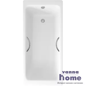 Ванна чугунная Delice Parallel 150x70 с ручками