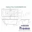 Ванна чугунная Delice Flex 170x80 с отверстиями для ручек и антискользящим покрытием