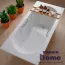 Ванна из литьевого мрамора Delice Bravo 170x75 глянцевая с ручками хром