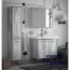 Зеркальный шкаф Corozo Айрон 90, серый/арт