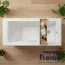Ванна из литьевого мрамора Delice Diapason 150x70 матовая с ручками хром