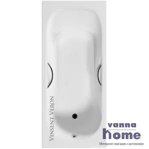 Ванна чугунная Vinsent Veron Aura 150x75 с отверстиями для ручек