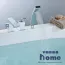 Смеситель на борт ванны Lemark Contest LM5845CW с душем, хром/белый
