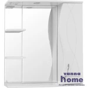 Зеркальный шкаф Style Line Амелия 75/С с подсветкой, белый