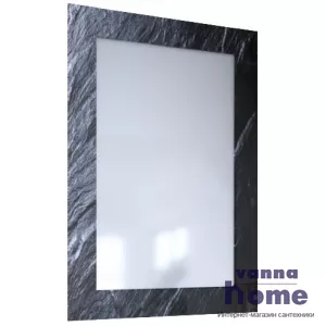 Зеркало Marka One Glass 60 с подсветкой, black stone