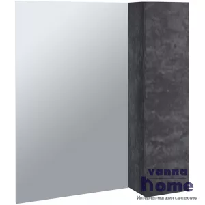 Зеркальный шкаф Emmy Стоун 60 R, серый бетон