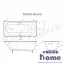 Ванна из литьевого мрамора Delice Bravo 180x80 глянцевая с ручками хром