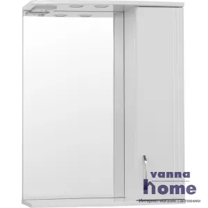 Зеркальный шкаф Style Line Эко Стандарт Панда 65/С с подсветкой, белый