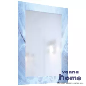 Зеркало Marka One Glass 60 с подсветкой, blue marble