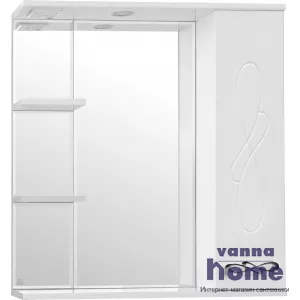 Зеркальный шкаф Style Line Венеция 75/С с подсветкой, белый