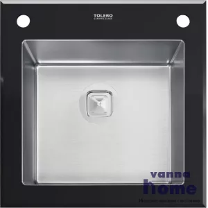 Кухонная мойка из стали и стекла Tolero Ceramic Glass TG-500 765048, черная