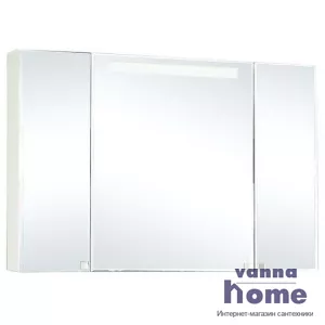 Зеркальный шкаф Акватон Мадрид 120 с LED подсветкой, белый