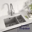 Кухонная мойка из кварцгранита Lemark Sinara 550.2-U 9910081, грей