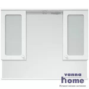 Зеркальный шкаф Corozo Прованс 105/С с подсветкой, белый
