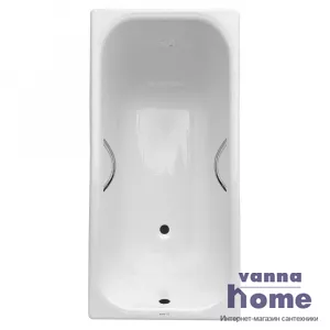 Ванна чугунная Luxus White 140x70 с отверстиями для ручек