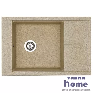 Кухонная мойка из мрамора Акватон Делия 78 песочный