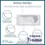 Ванна чугунная Delice Malibu 170x80 с антискользящим покрытием