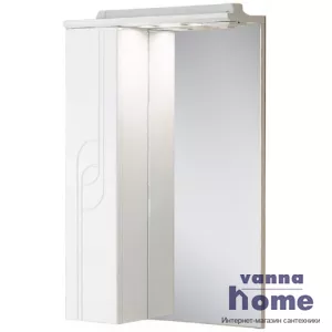 Зеркальный шкаф Акватон Панда 50 L с LED подсветкой, белый