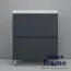 Тумба с раковиной Style Line Манхэттен 70 Plus напольная, графит (раковина белая)