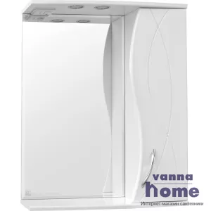 Зеркальный шкаф Style Line Амелия 65/С с подсветкой, белый