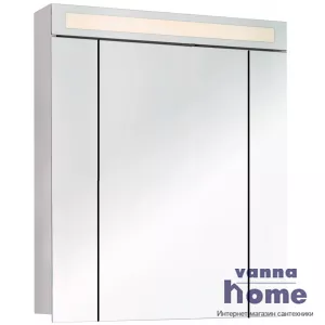 Зеркальный шкаф Dreja.eco Uni 80 с LED подсветкой, белый